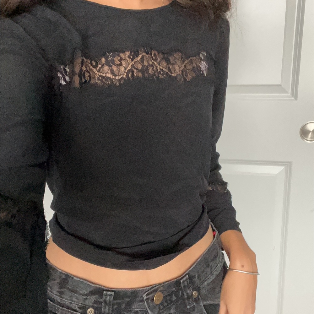 Women blouse with lace detailing
